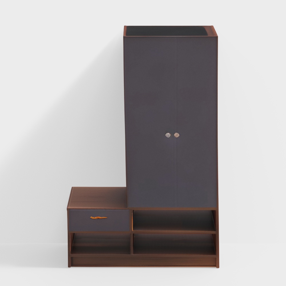 Gareth Engineered Wood 2 Door Wardrobe in Matte Fi