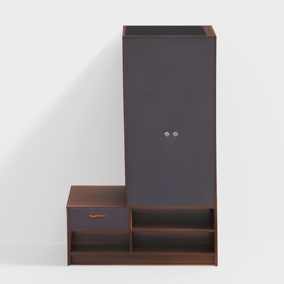 Modern Urban Corner Wardrobe 3D model