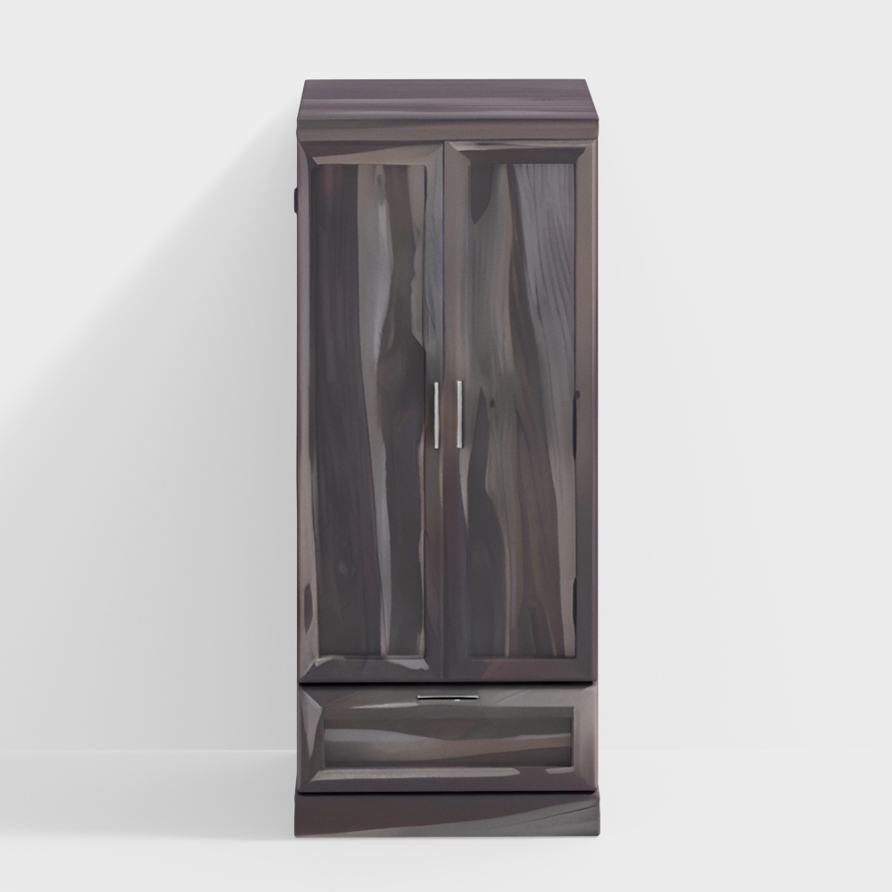 Dyson Solid Wood Door Wardrobe in Light Walnut Fin