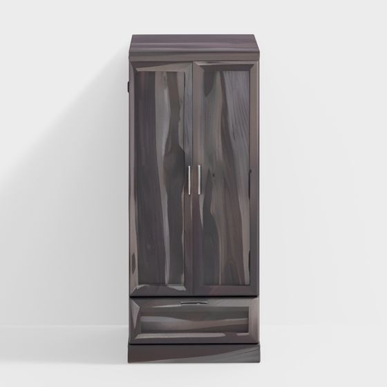 Elegant Low-Poly Wardrobe 3D model