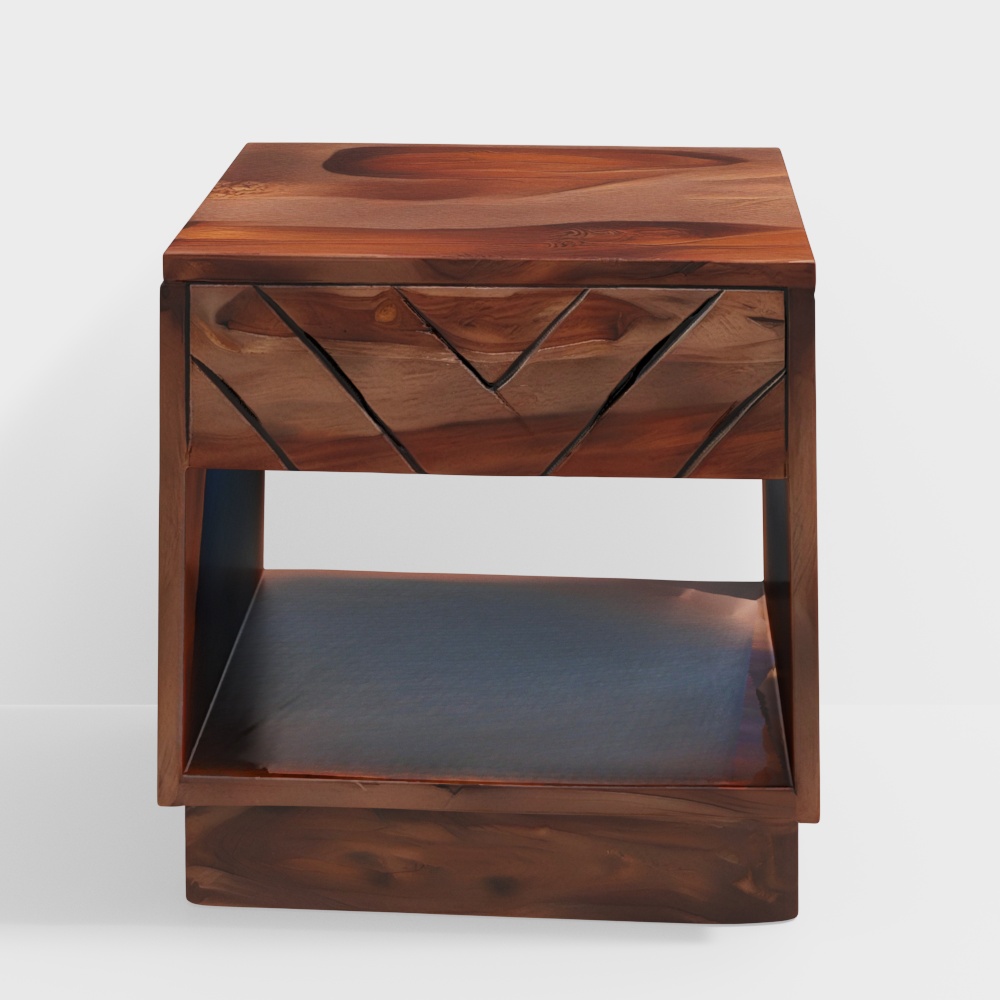 Chevron Bedside Table