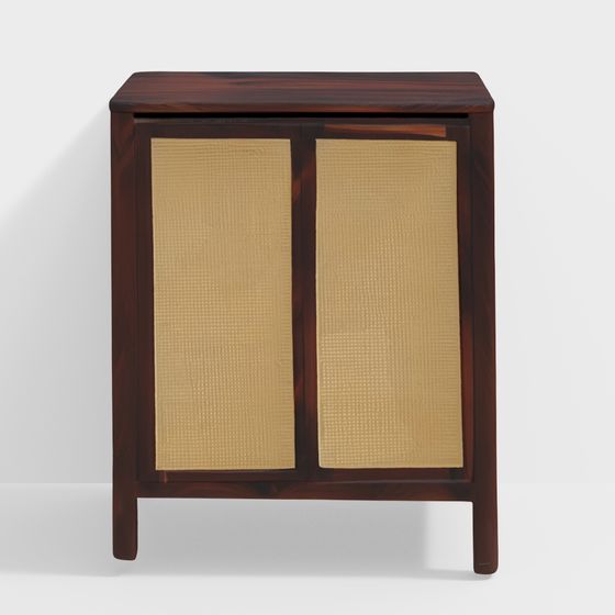 Elegant Wooden Cabinet 3D model for Contemporary Spaces