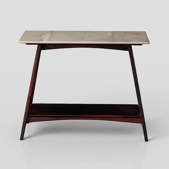 Chic Vintage End Table 3D model for Creative Designs