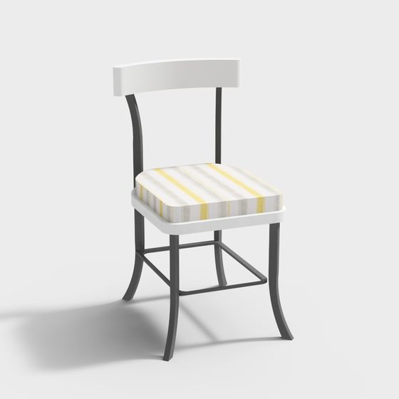 Elegant Low-Polygon Chair 3D model