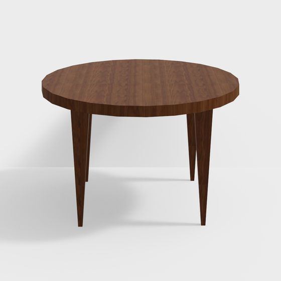 Elegant Low-Poly Round Table 3D model for Home Design