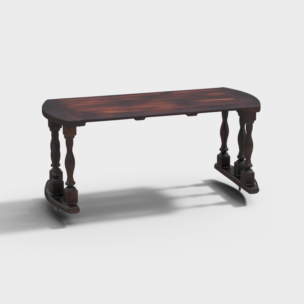 Brown Wood Breakfast Table