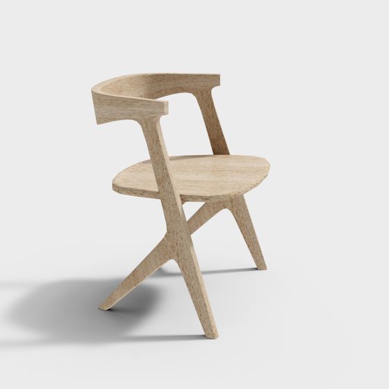 Unique Scandinavian-Inspired Chair 3D model