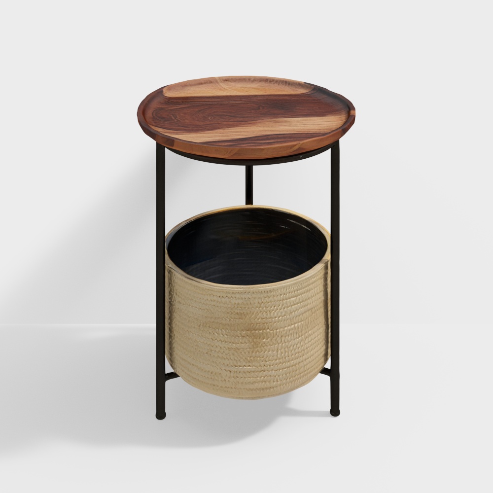 Natural Wood Korg Side Table