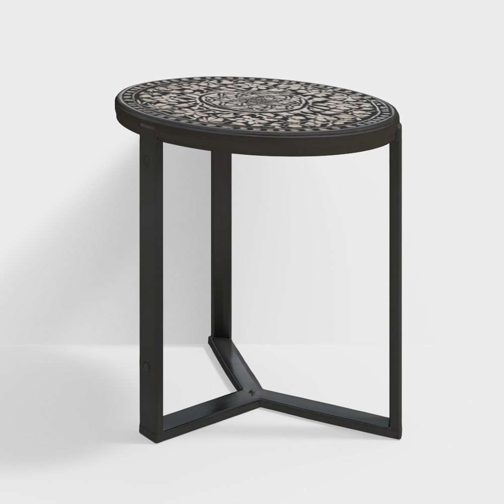 Multi Stone Side Table