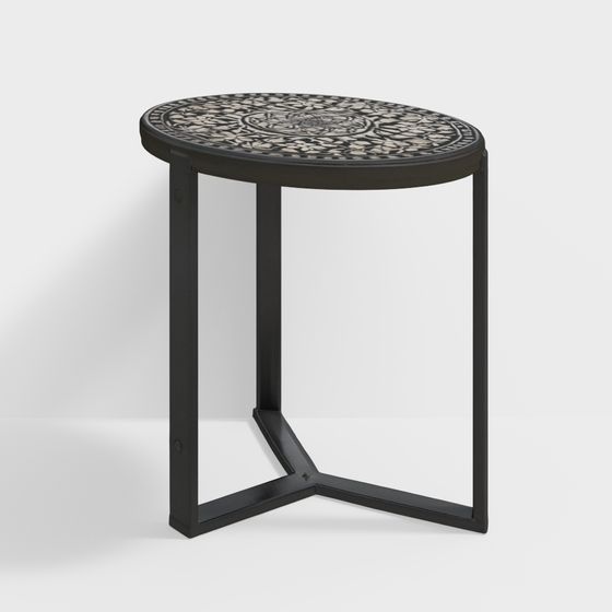 Stylish Urban Corner Side Table 3D model