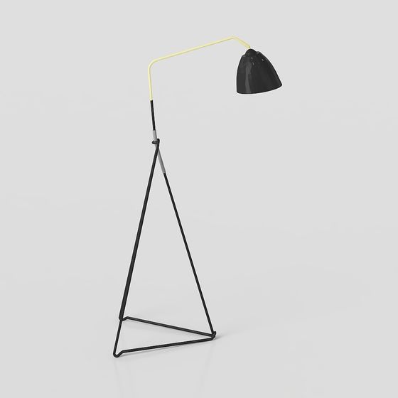 Elegant Low-Poly Floor Lamp 3D model