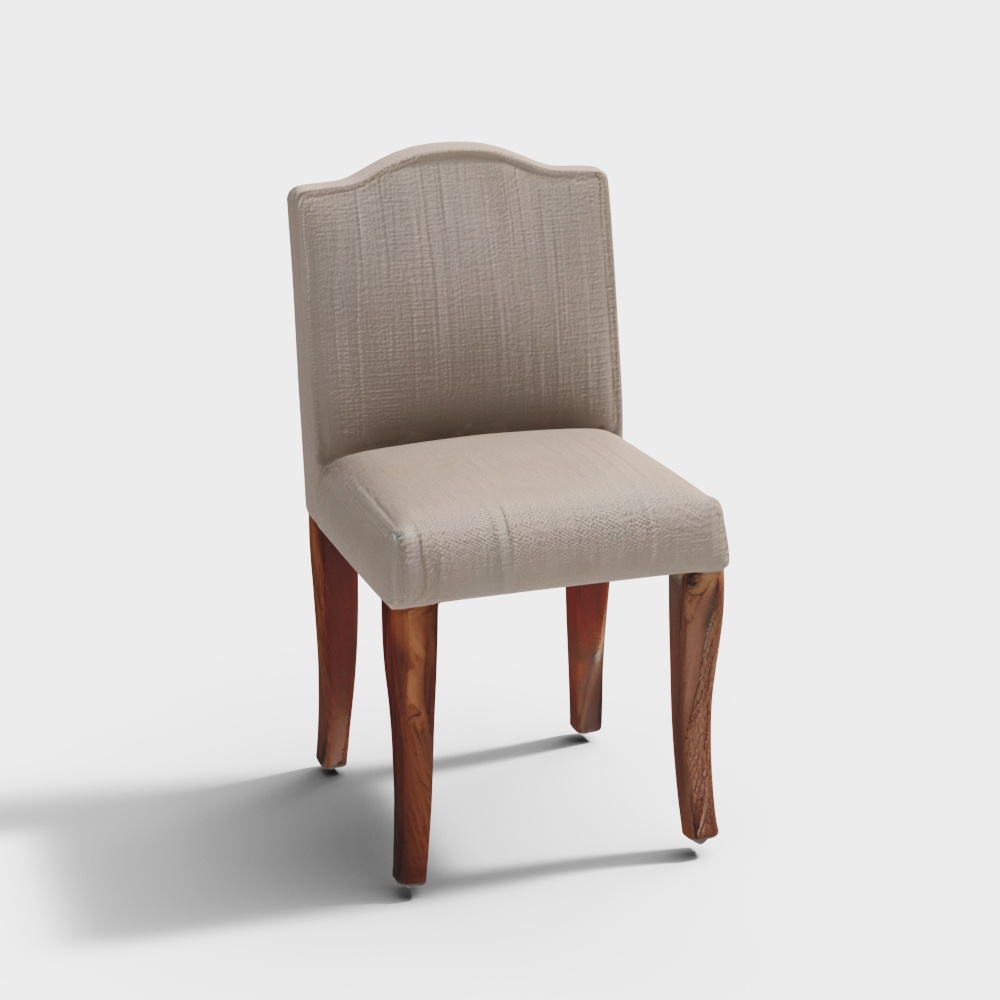 Grey Wood Akund Chair Upholstered Single Seater