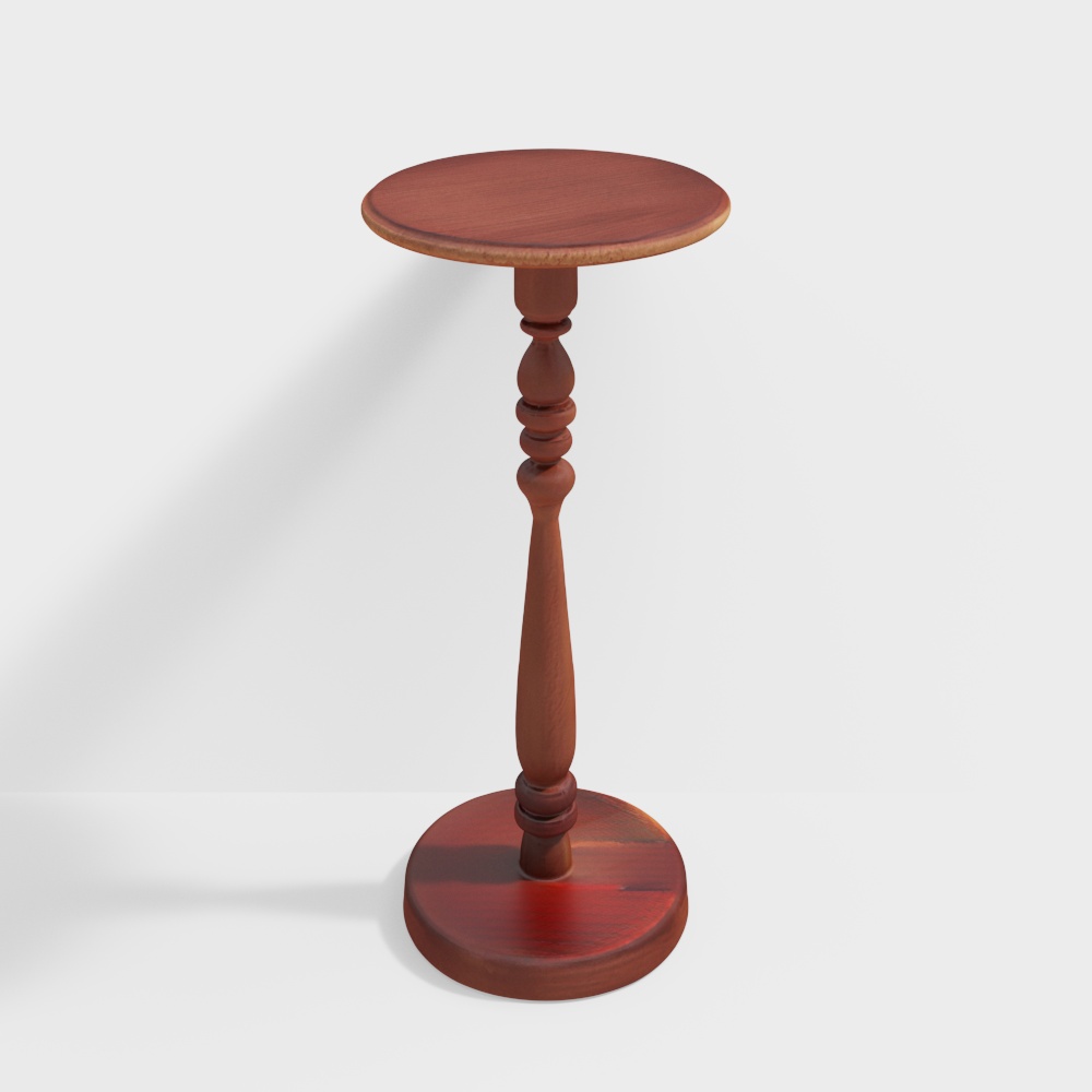 Brown Wooden Mellow Pedestal Table