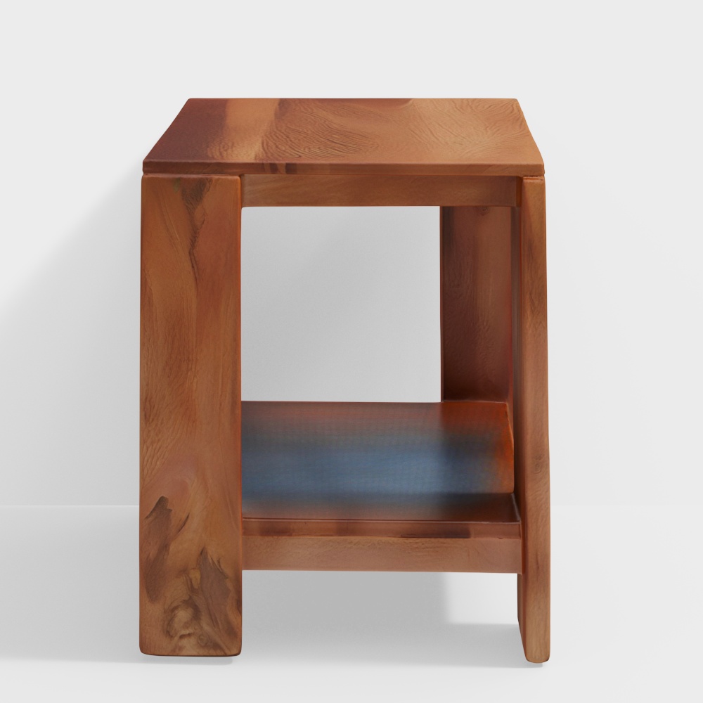 Brown Wood Quadro Side Table