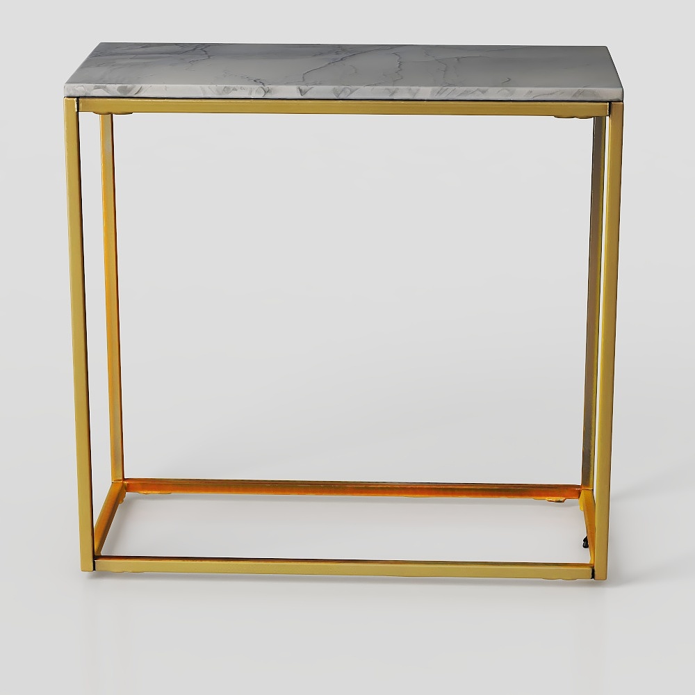 Windsor Marble Console Table in Gold Finish