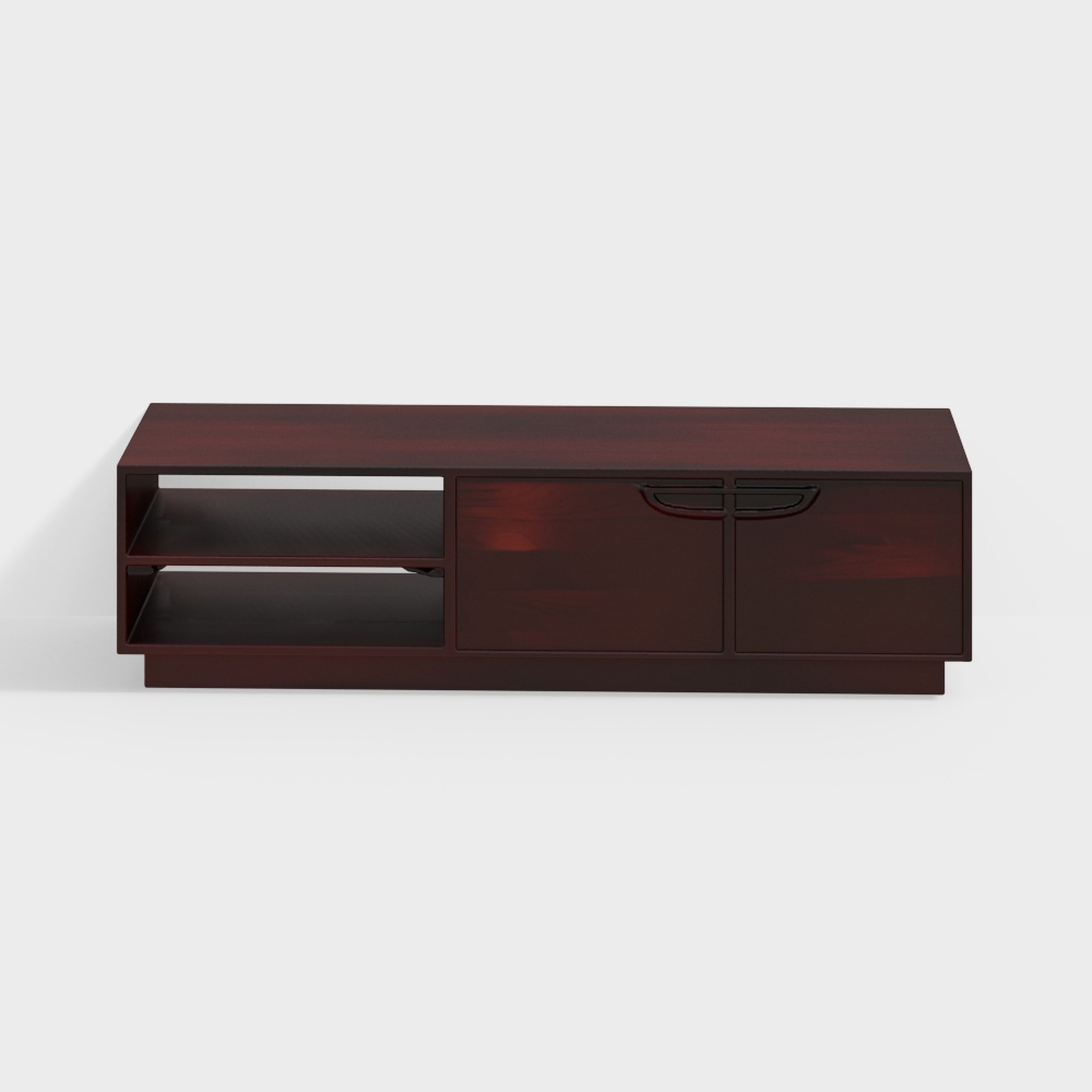 Zephyr Solid Wood TV Unit in Mahogany