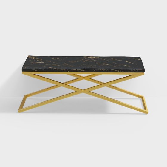 Palatine Wooden Coffee Table In Antique Gold Finis
