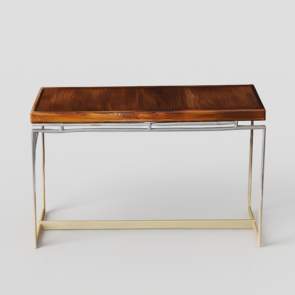 Hamilton Wooden Console Table in Chrome Finish