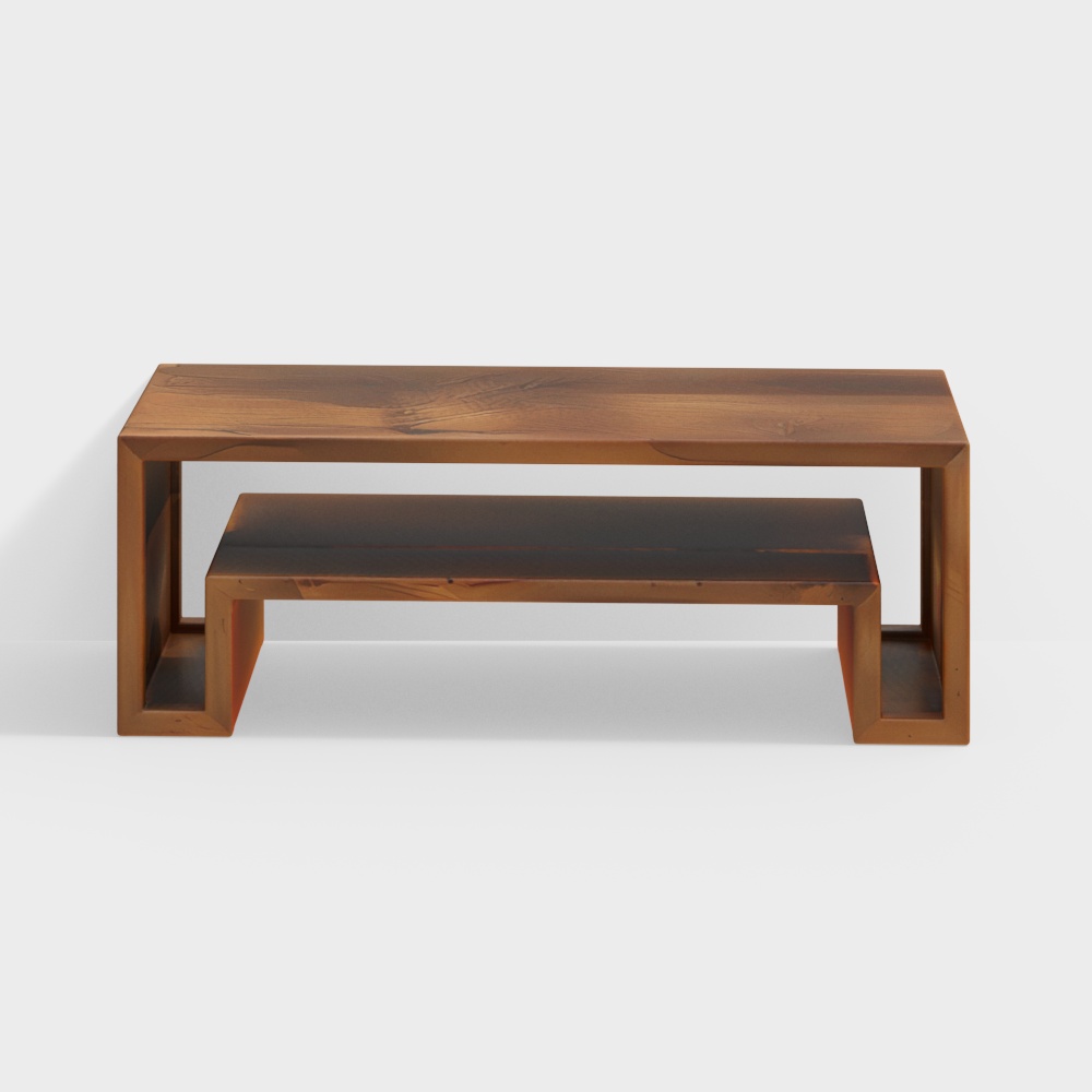 Zephyr Solid Wood Free Standing TV Unit in Teak Finish