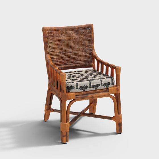 Bay Bamboo Arm Chair In Natural Finish