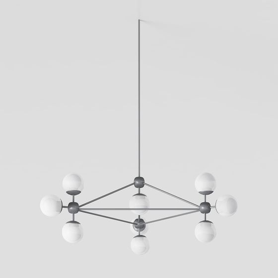Modern Geometric Pendant Light 3D model