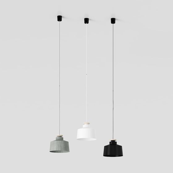 Elegant Low-Polygon Hanging Lamp 3D model