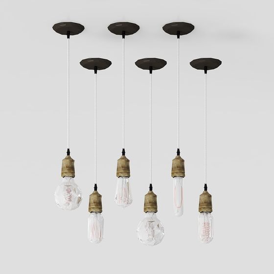 Vintage Industrial Pendant Light 3D Model for Unique Spaces
