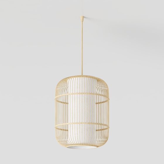 Elegant Low-Poly Hanging Light 3D model