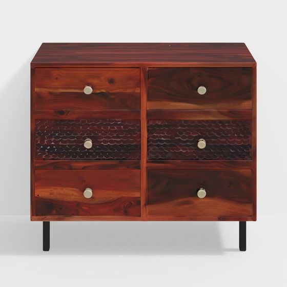 Vintage Style Storage Cabinet 3D model