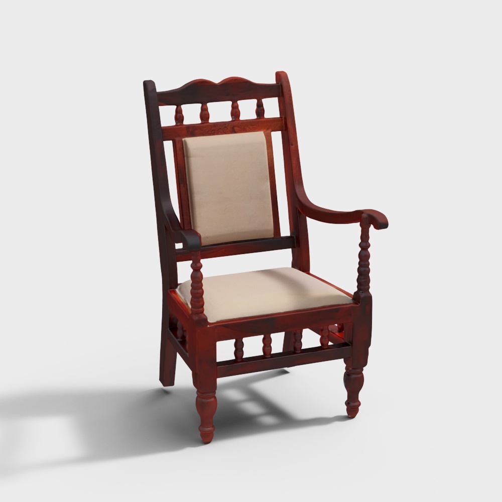 Appleby Sheesham Wood Armchair in Honey Oak Finish