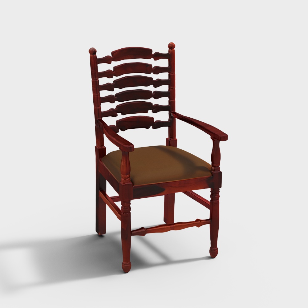 Sheraton Latin Teak Wood Arm Chair in Provincial Teak