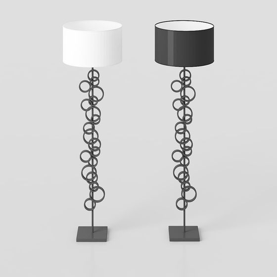 Chain Link Floor Lamp 3D model for Creative Spaces
