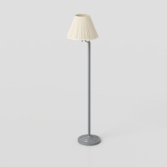 Elegant Low-Poly Floor Lamp 3D model