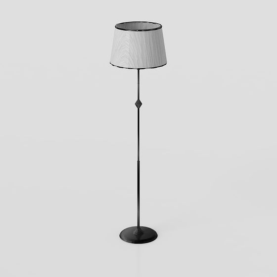 Elegant Low-Polygon Floor Lamp 3D model