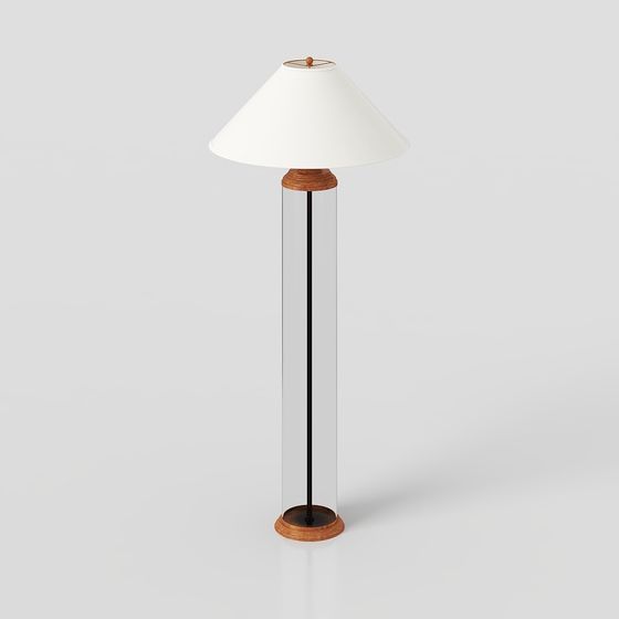 Transparent Floor Lamp 3D model for Modern Interiors