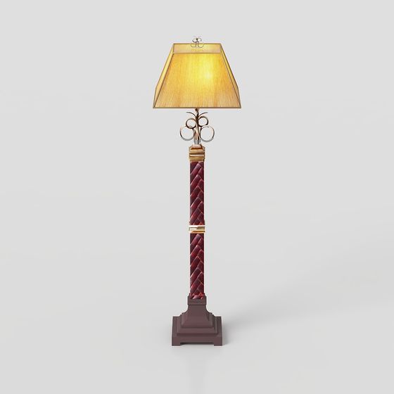 Vintage-Style 3D Floor Lamp Model