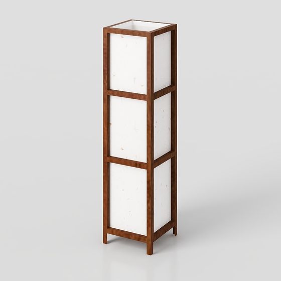 Charming Wooden Lantern 3D model