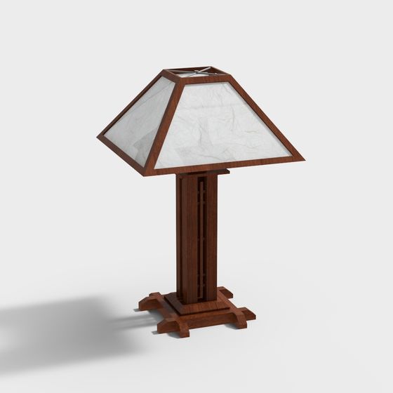 Vintage Table Lamp 3D Model for Modern Interiors