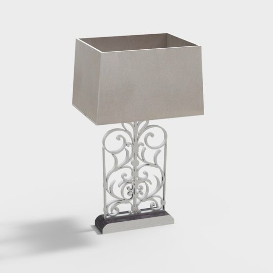 Elegant Low-Polygon Table Lamp 3D model