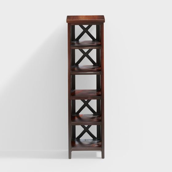 Elegant Vintage Bookshelf 3D model for Modern Spaces