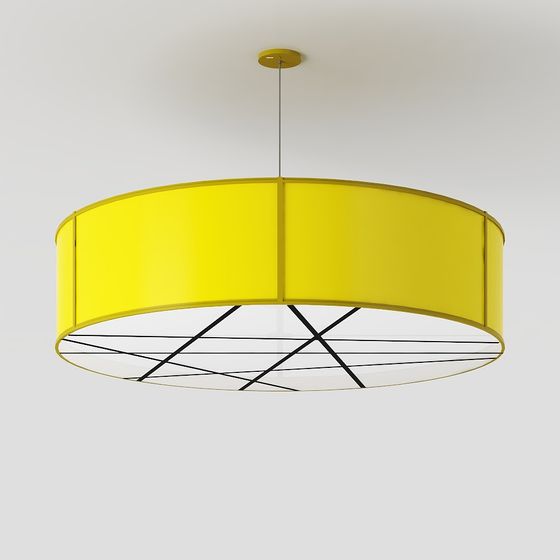 Vibrant Low-Poly Pendant Light 3D Model
