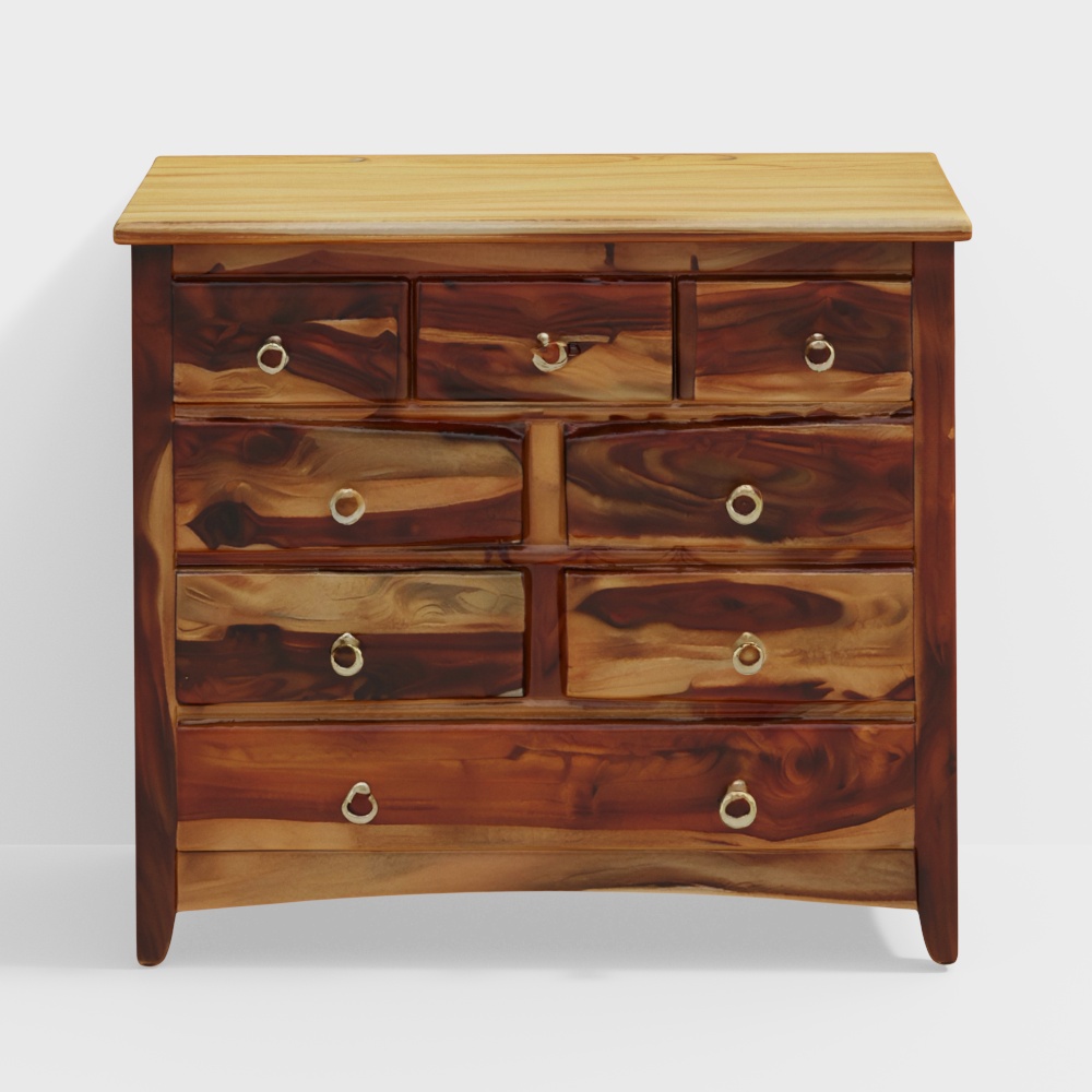 Biscay Sheesham Wood Chest of Drawers in Scratch Resistant