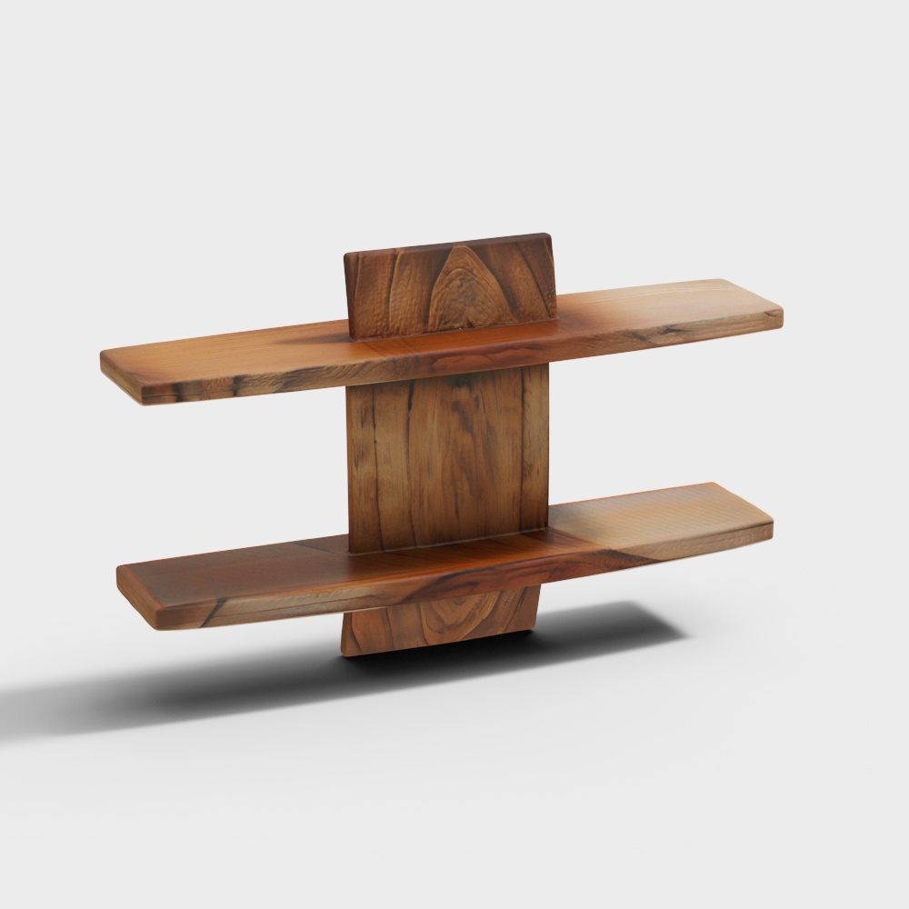 Brown Wood Open Wall Storage