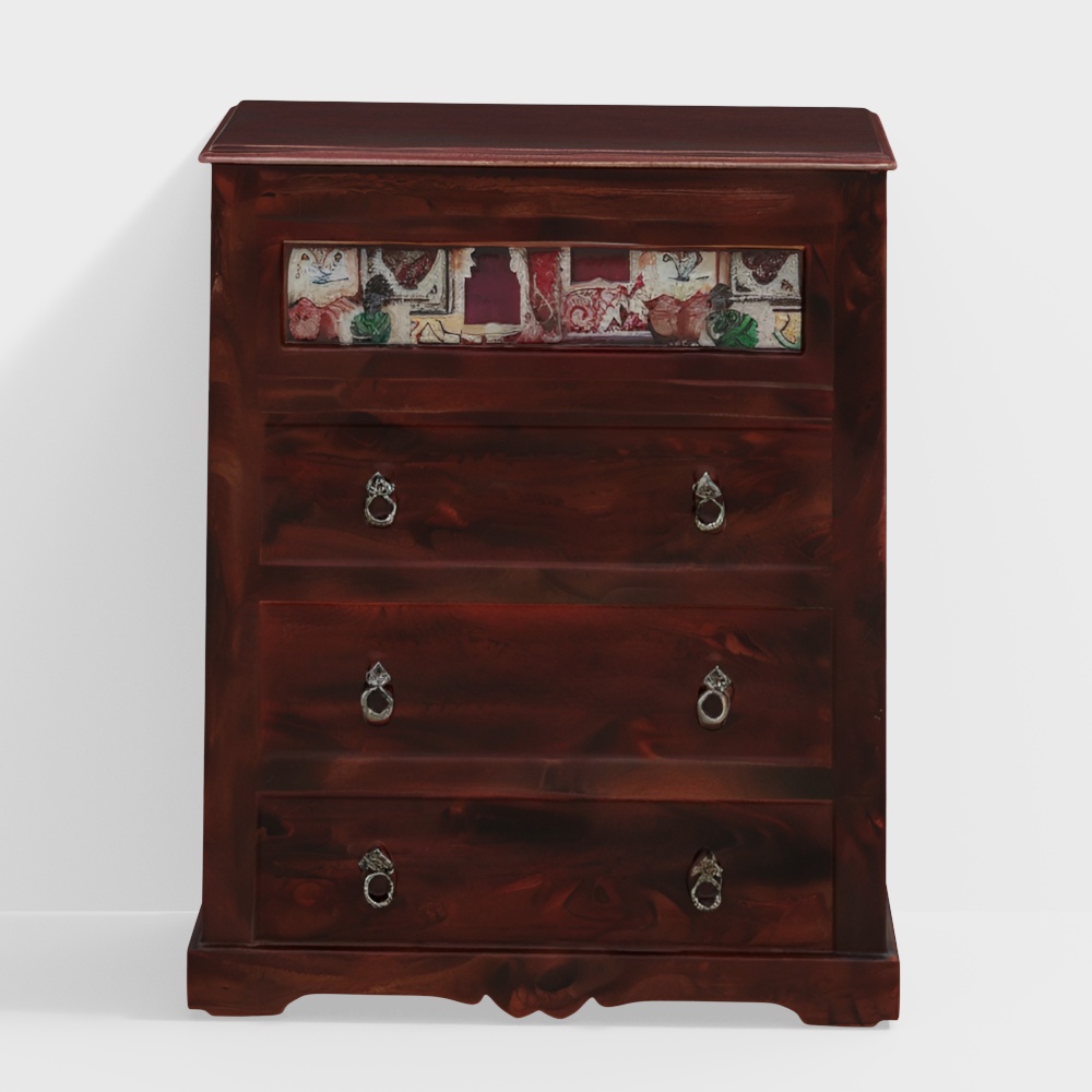 Chippa Solid Wood Chest of Drawers in Tubbaq Finish