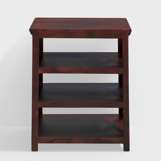 Elegant Wooden Bookshelf 3D model for Modern Interiors