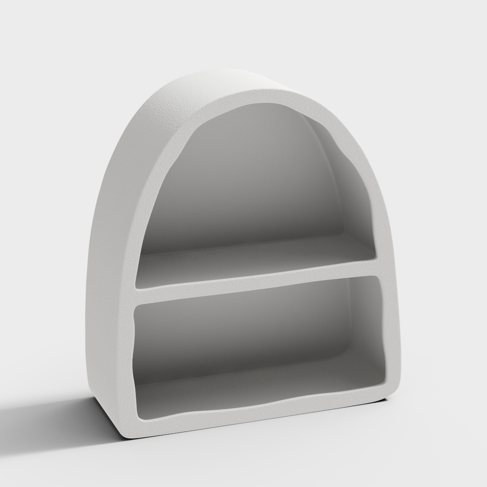 Arch Shaped Wall Mounted White Shelf