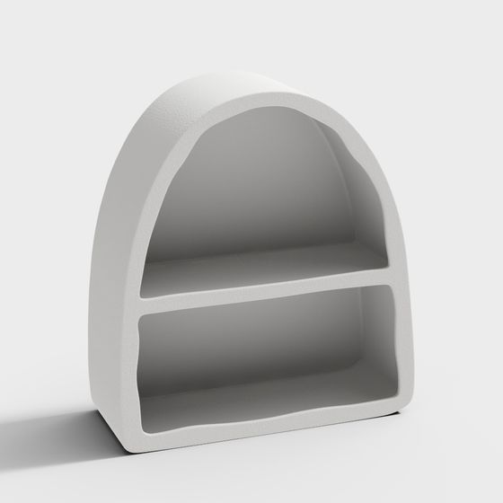 Arch-Shaped Wall-Mounted White Shelf