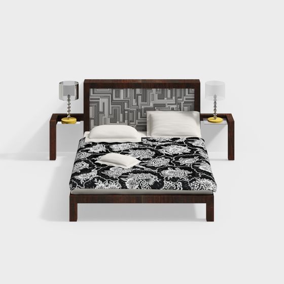 Urban Elegance Bed 3D Model for Modern Spaces