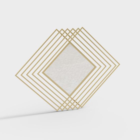 Modern Geometric Design Wall Hanging Mirror