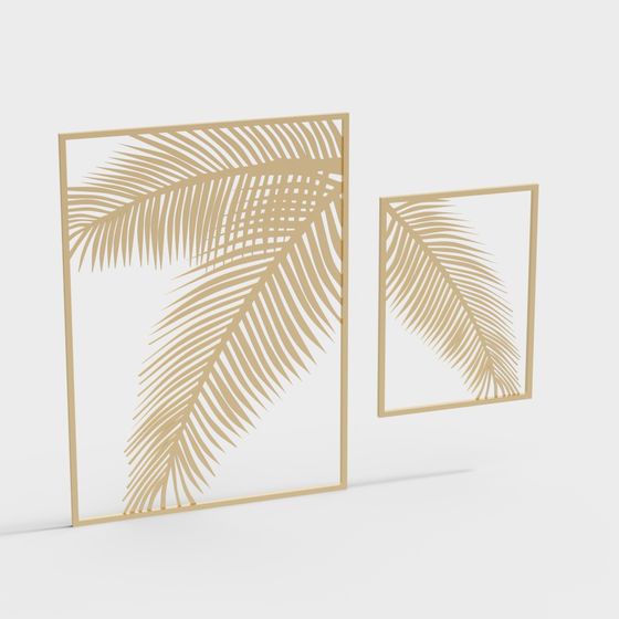 Metal Palm Leaf Wall Art